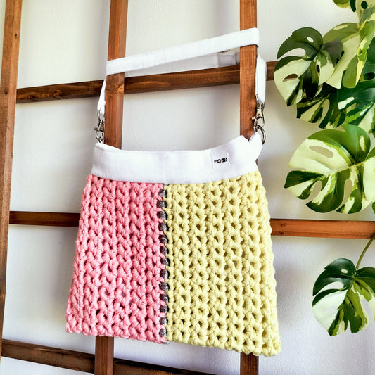 Small Bag Rose & Lemon Crochet