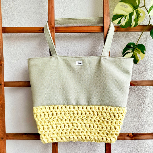 Tote Bag Green & Lemon Crochet