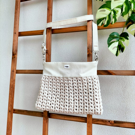 Small Bag Beige Crochet