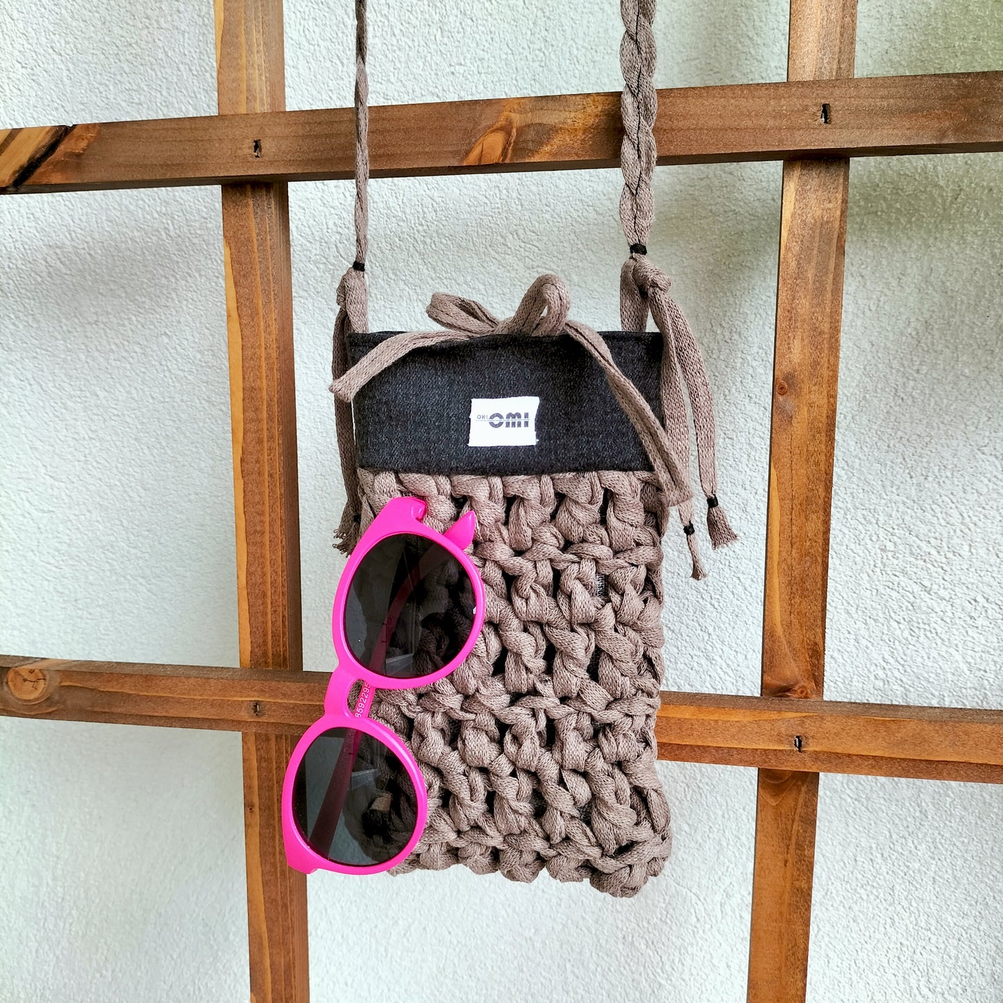 Glasses Cover Brown Crochet