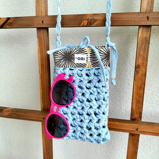 Glasses Cover Sky Blue & Sun Crochet