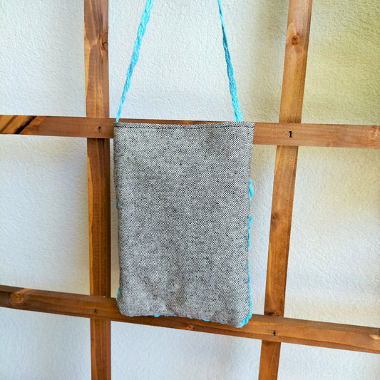 Mini Bag Blue & Grey Crochet