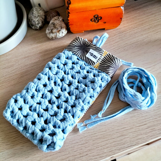 Glasses Cover Sky Blue & Sun Crochet