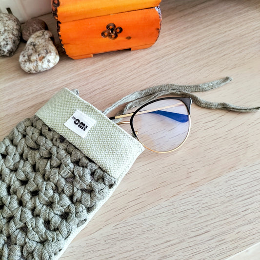 Glasses Cover Khaki Crochet