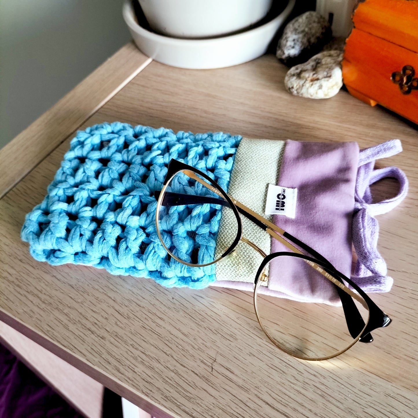 Glasses Cover Blues & Violet & Green