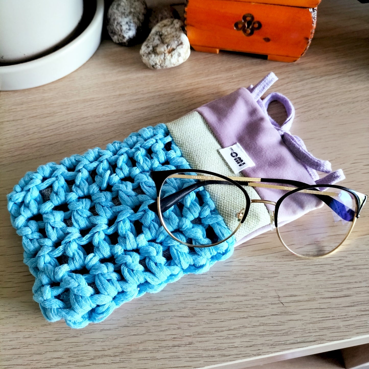 Glasses Cover Blues & Violet & Green