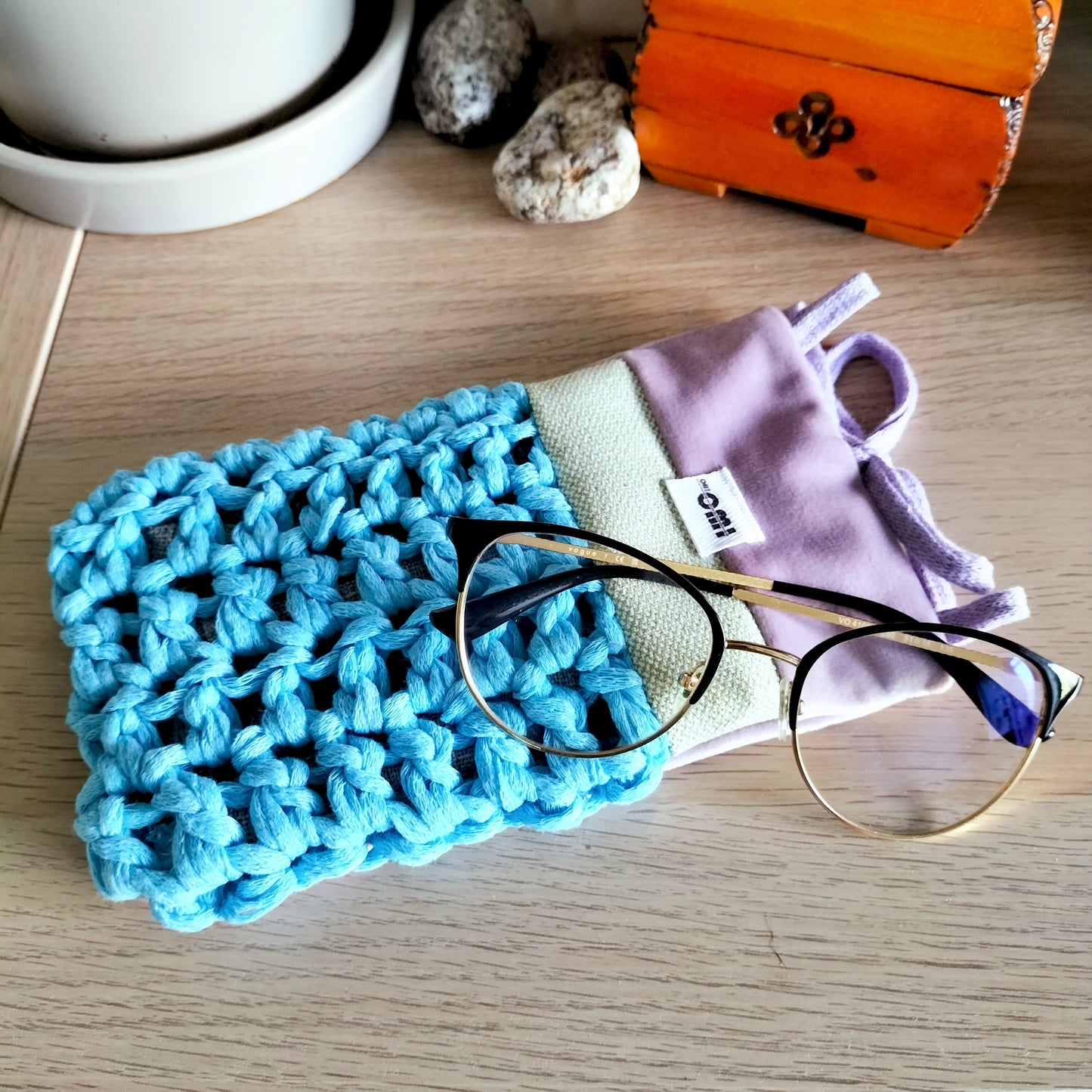 Glasses Cover Blues & Violet & Green