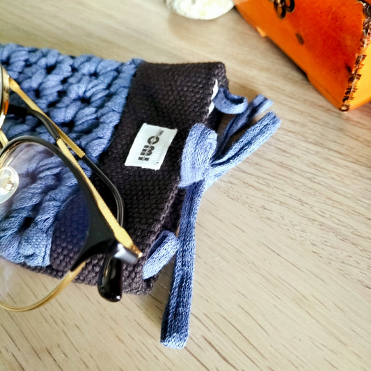 Glasses Cover Navy Crochet
