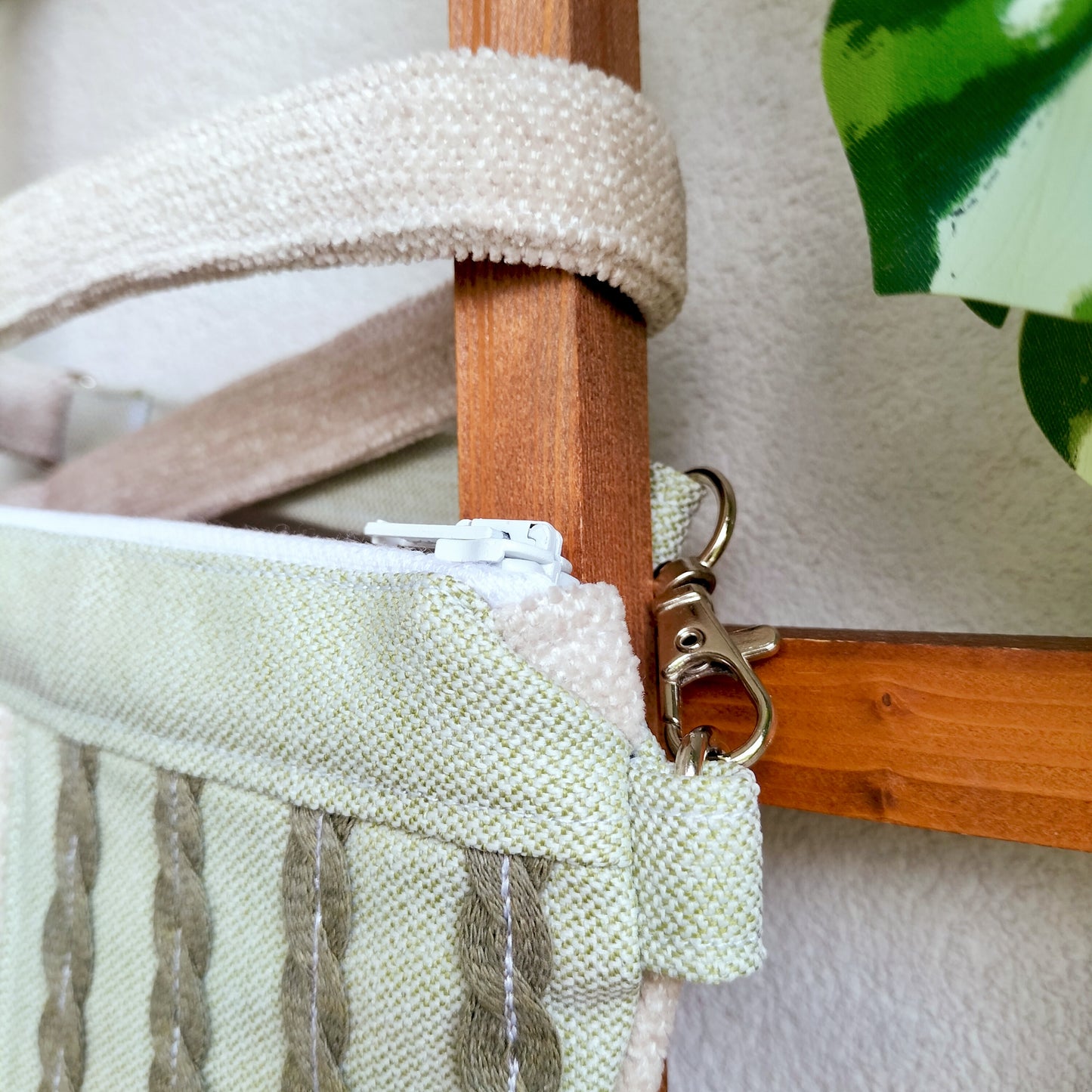 Bum Bag Green & Beige Deco