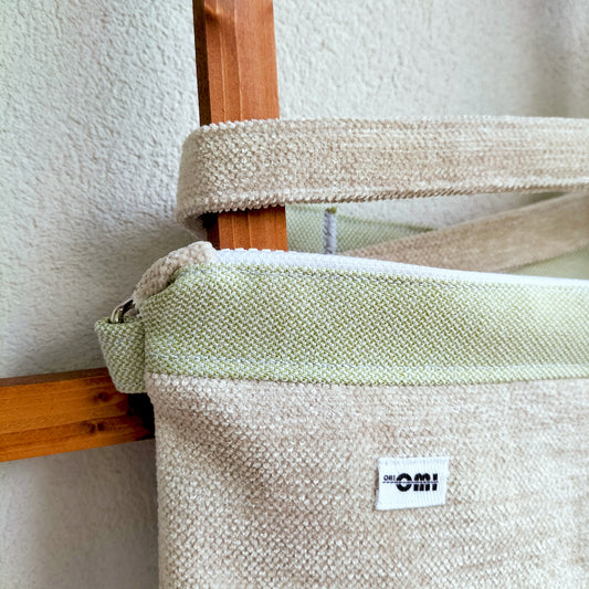 Bum Bag Green & Beige Deco Waist Bag