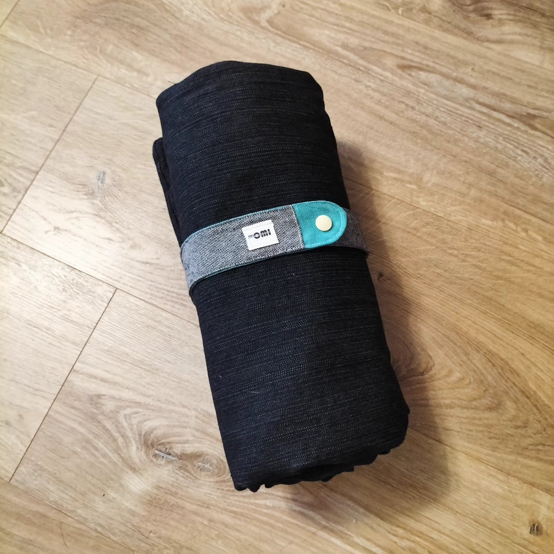 Dog Travel Mat Black & Mint Blue M/L
