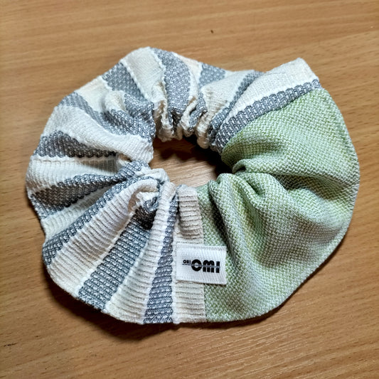 Scrunchie Beige, Gray & Light Green