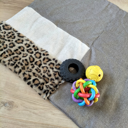 Dog Travel Mat Leopard & Earth Brown M/L