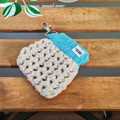 In-Ear Headphones Cover Floral Mint & BeigeCrochet