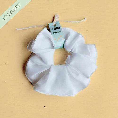 Keskikokoinen hiusdonitsi, valkoinen, kierrätetty