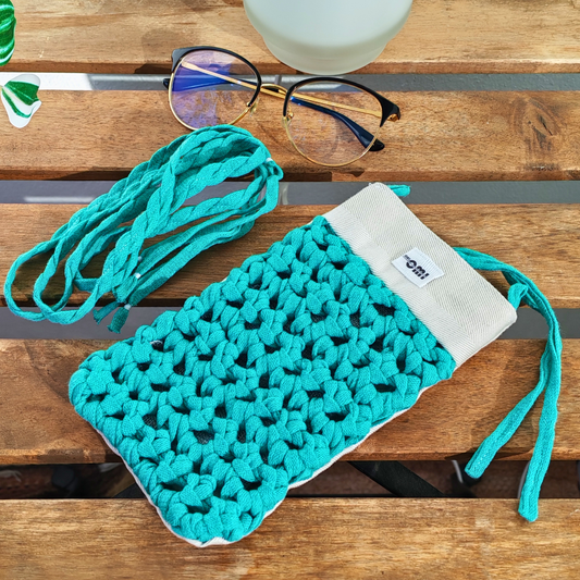 Glasses Cover Mint Green Crochet