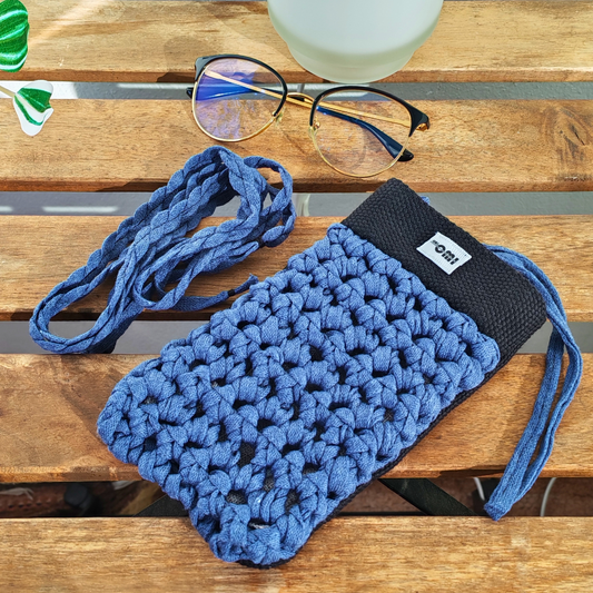 Glasses Cover Navy Crochet