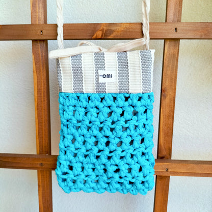 Mini Bag Blue & Stripes Crochet