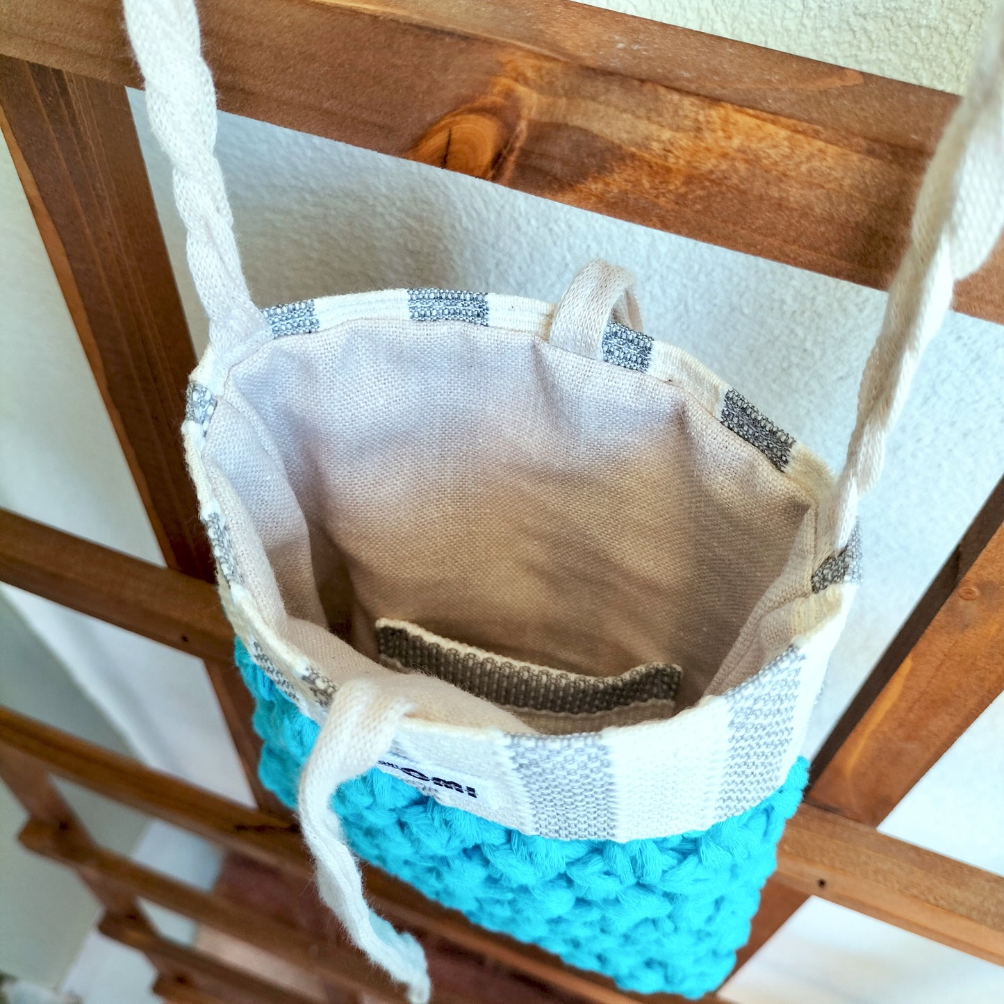 Mini Bag Blue & Stripes Crochet