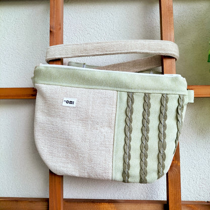 Bum Bag Green & Beige Deco
