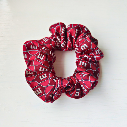 The Gentleman - Medium 100% Silk Scrunchie Upcycled