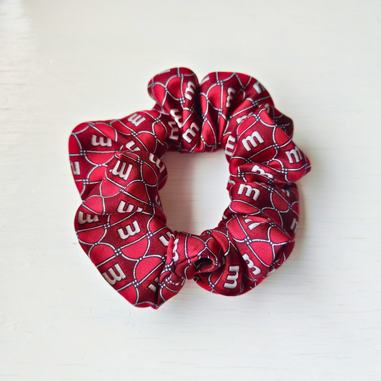 The Gentleman - Medium 100% Silk Scrunchie Upcycled