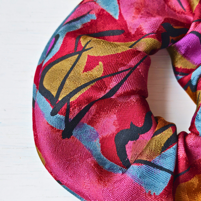 Worn With Love - Medium 100% Silk Scrunchie Upcycled