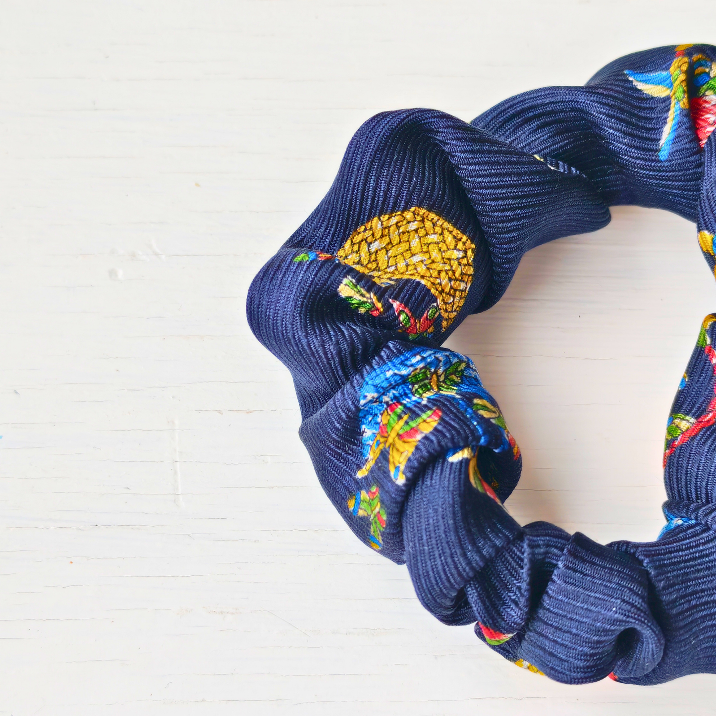 Thw Last Summer - Mini 100% Silk Scrunchie Upcycled