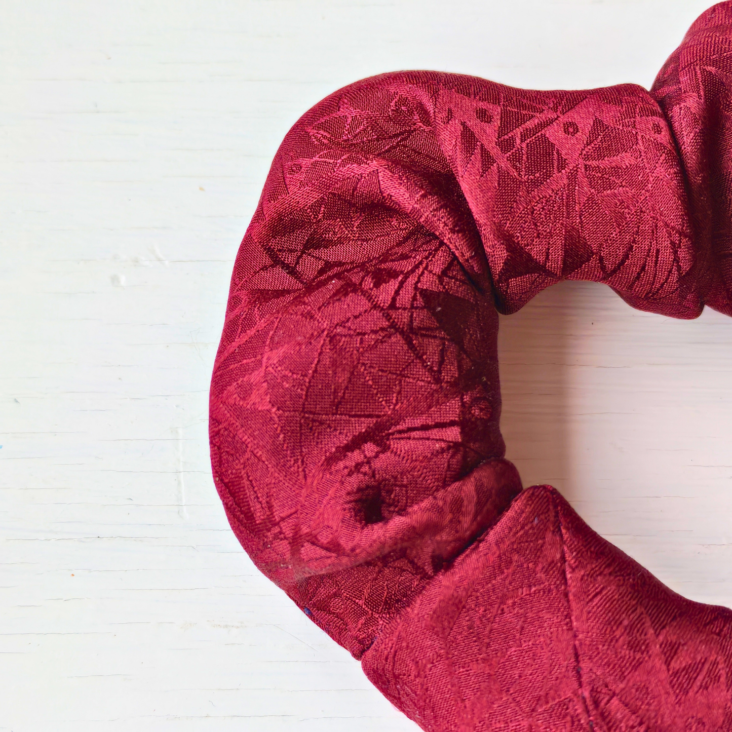 Quiet Luxe- Small 100% Silk Scrunchie Upcycled