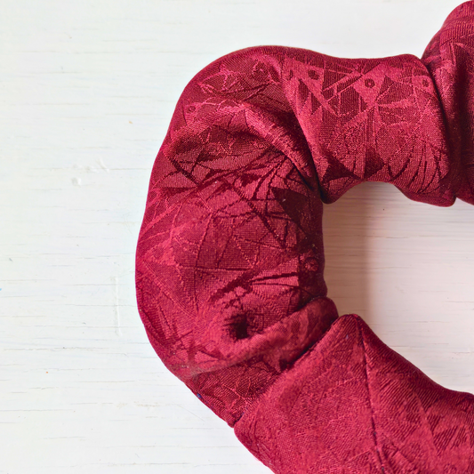 Quiet Luxe- Small 100% Silk Scrunchie Upcycled