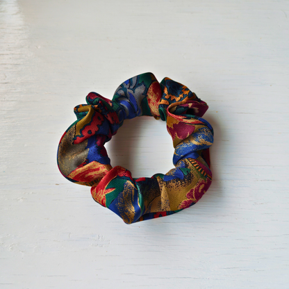 Antique Market - Mini 100% Silk Scrunchie Upcycled