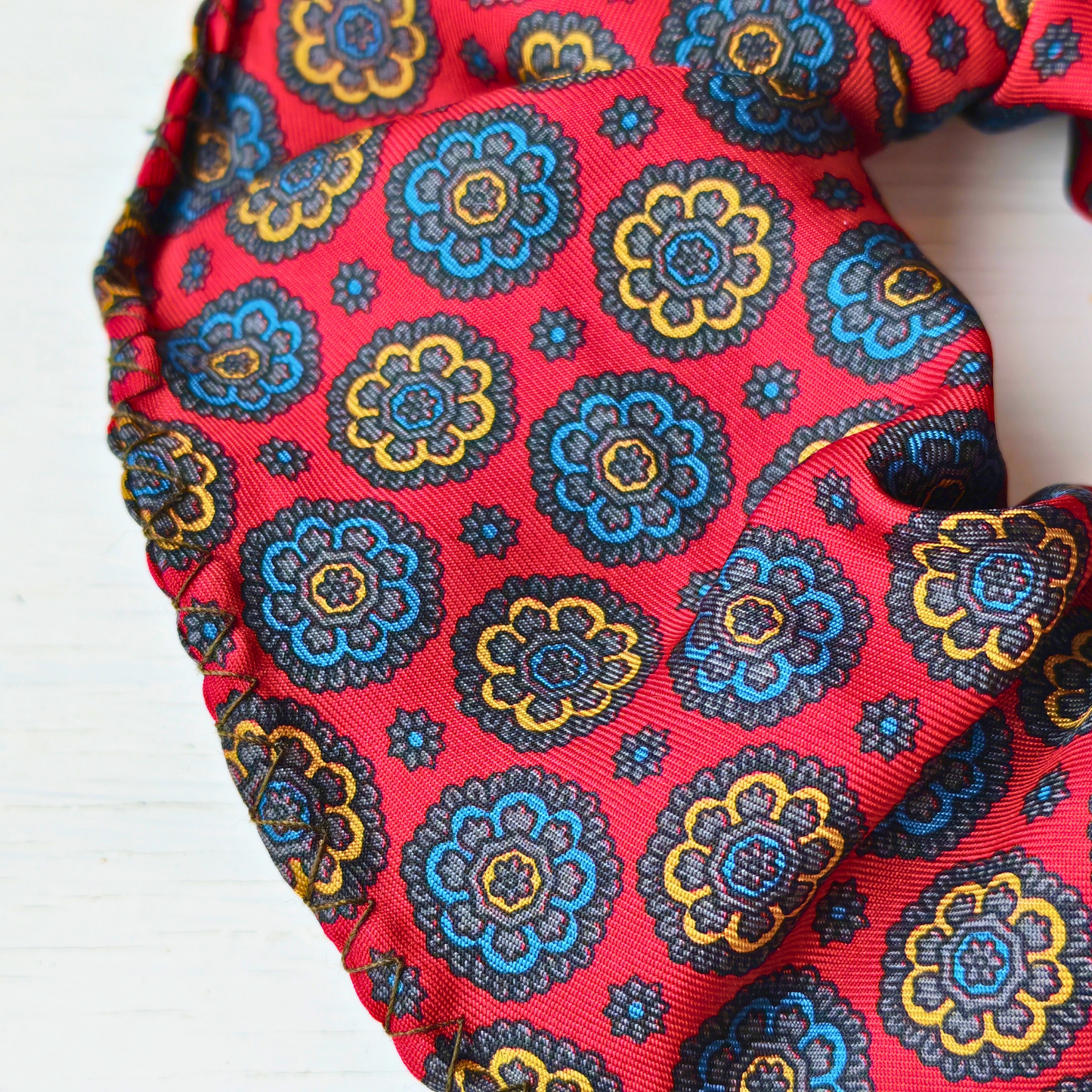 Medium 100% Silk Scrunchie Upcycled