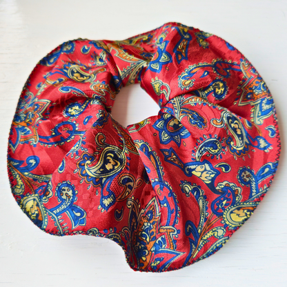 Velvet Hours - Medium 100% Silk Scrunchie Upcycled