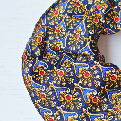 Dark Academia- Medium 100% Silk Scrunchie Upcycled