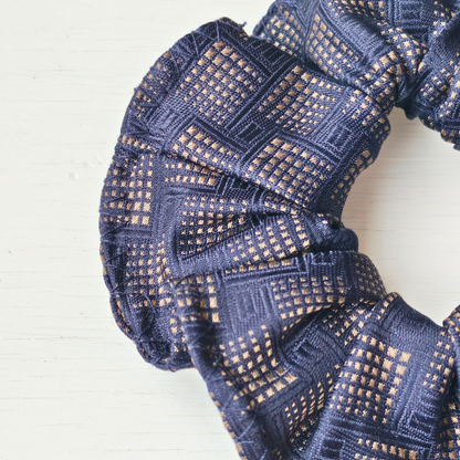The Archivist - Medium 100% Silk Scrunchie Upcycled