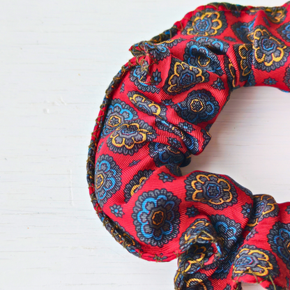 Candlelit Room - Small 100% Silk Scrunchie Upcycled