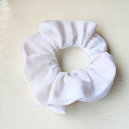 Frozen Ground - Big Scrunchie White Upcycled