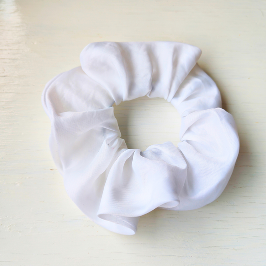 Frozen Ground - Big Scrunchie White Upcycled