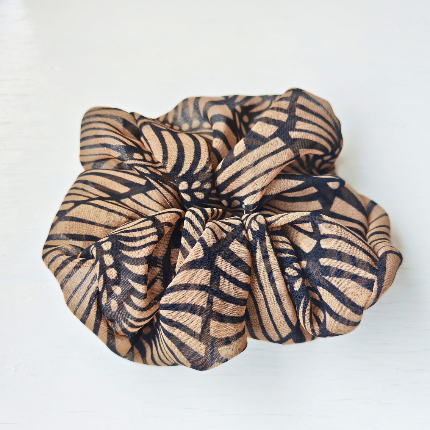 Chocolate Cloud - Big Scrunchie Upcycled
