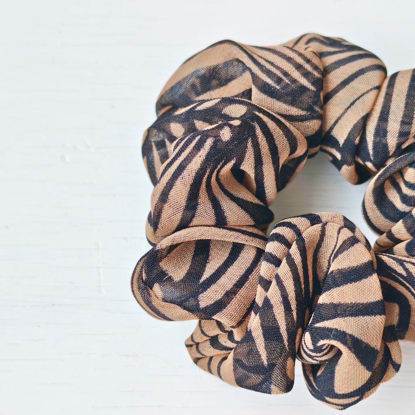 Chocolate Cloud - Medium Scrunchie Upcycled