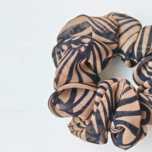 Chocolate Cloud - Medium Scrunchie Upcycled