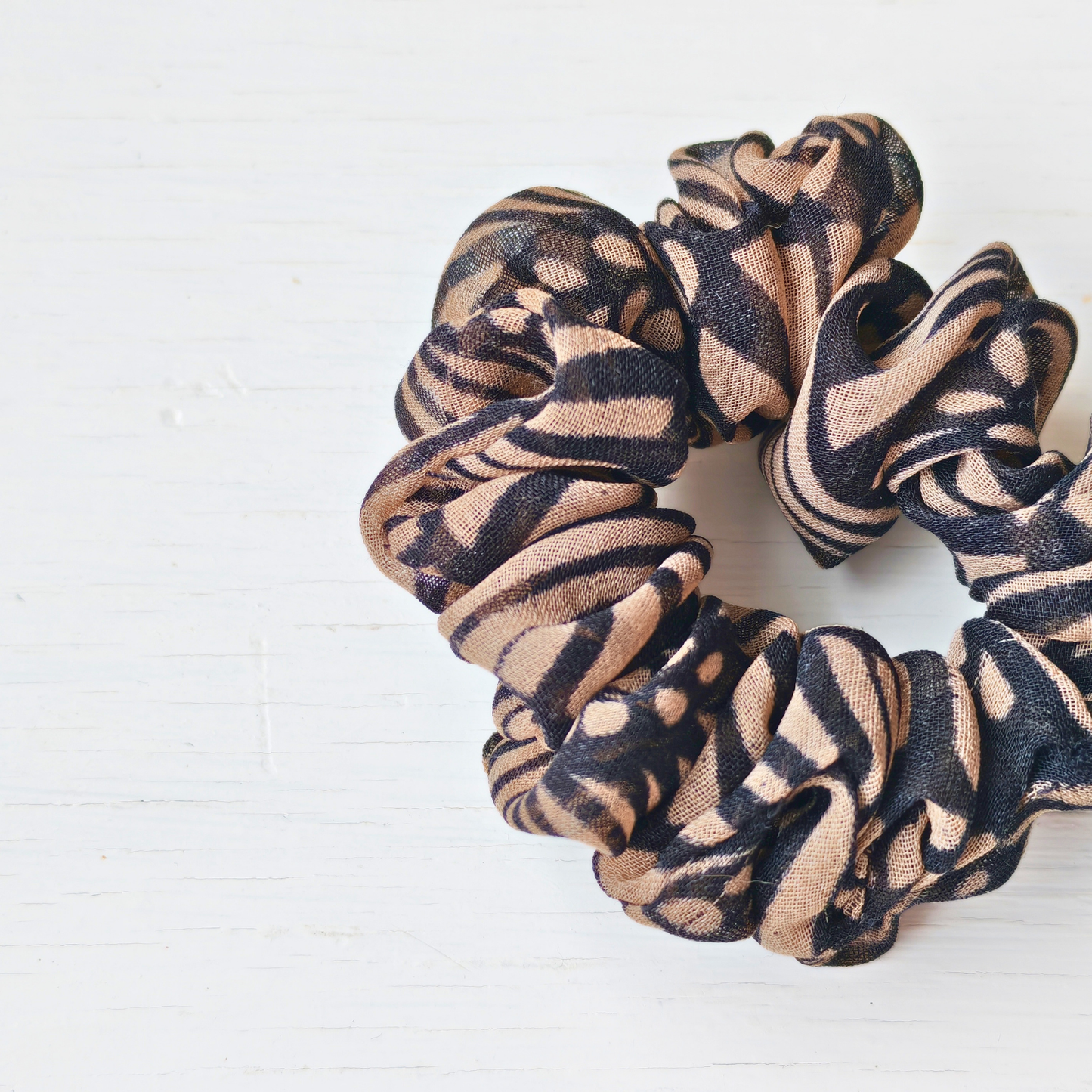 Chocolate Cloud - Small Scrunchie Upcycled