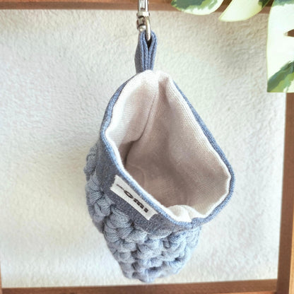 In-Ear Headphones Cover Navy Crochet
