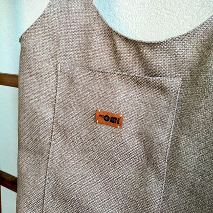 Handmade Tote Bag Boho Gray Brown Blue Floral Upcycled