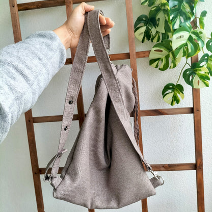 UPCYCLED Handmade Drawstring Backpack – Minimalist & Eco-Friendly Bag