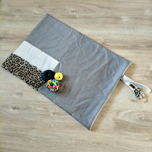 Dog Travel Mat Leopard & Earth Brown M/L