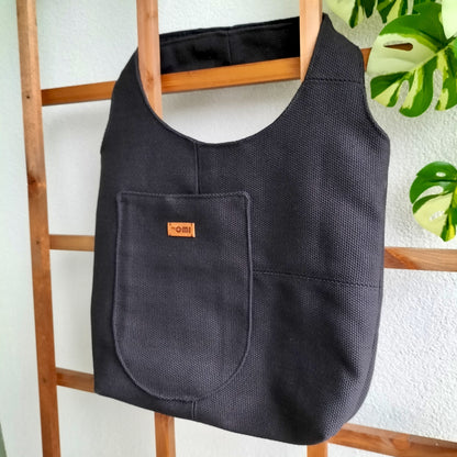 Handmade Tote Bag Boho Black