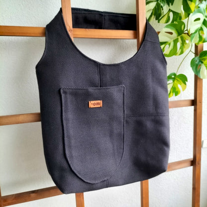 Handmade Tote Bag Boho Black