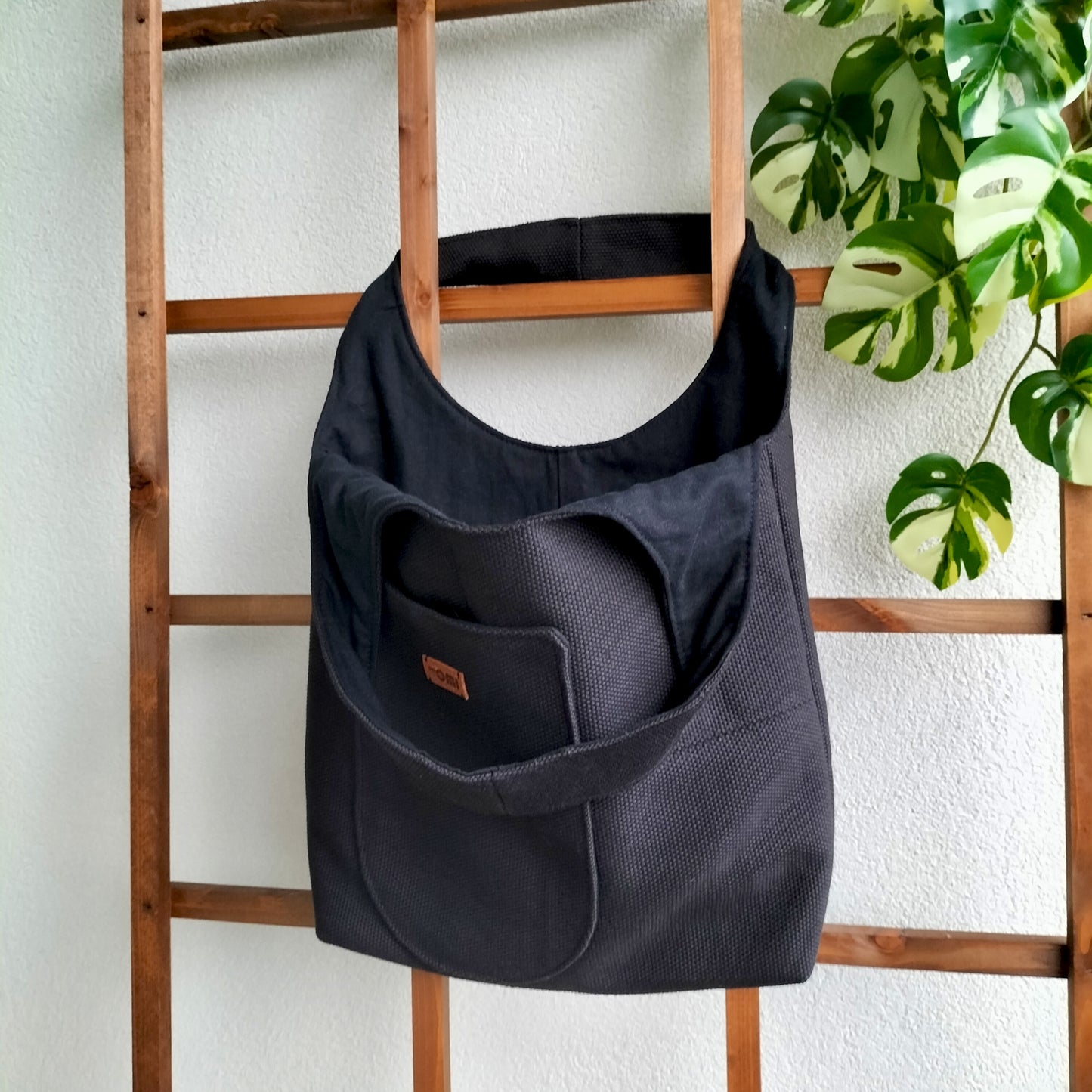 Handmade Tote Bag Boho Black