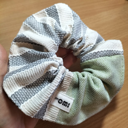 Scrunchie Beige, Gray & Light Green